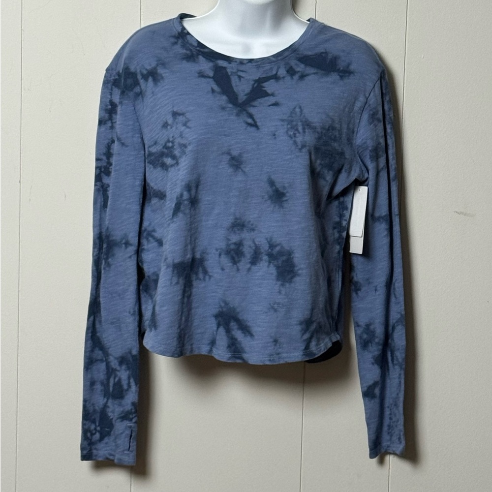💙NWT💙 Zella Long Sleeve Tie-Dye Top in Slate Blue and Navy- Girl XL (14-16)